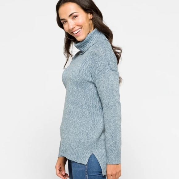 EVOLUTION BY CYRUS Madi Marled Yarn Braided Detail Turtleneck Sweater Size 2X - Picture 10 of 13